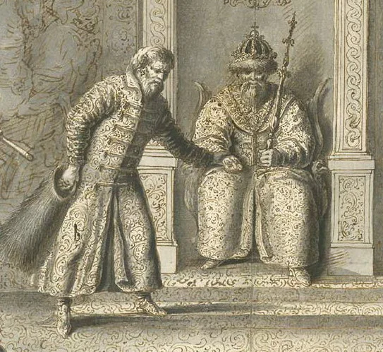 Долгоруков Юрий Алексеевич рядом с царем Алексеем Михайловичем