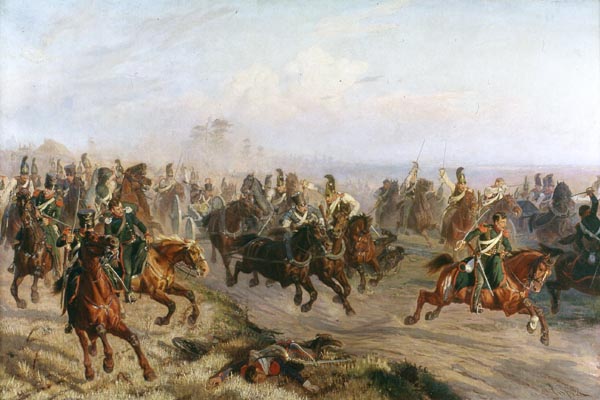 Преследование конногвардейцами французских конных егерей